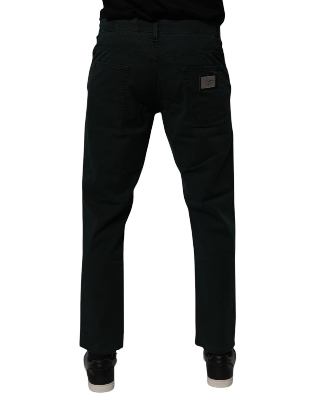 Dolce &amp; Gabbana Sample Sale Dolce &amp; Gabbana Dark Green Cotton Loose Men Denim Jeans - | Designer outlet