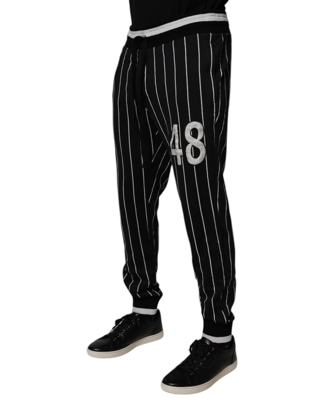 Dolce &amp; Gabbana Sample Sale Dolce &amp; Gabbana Black White Stripes Jogger Sweatpants Pants - | Designer outlet