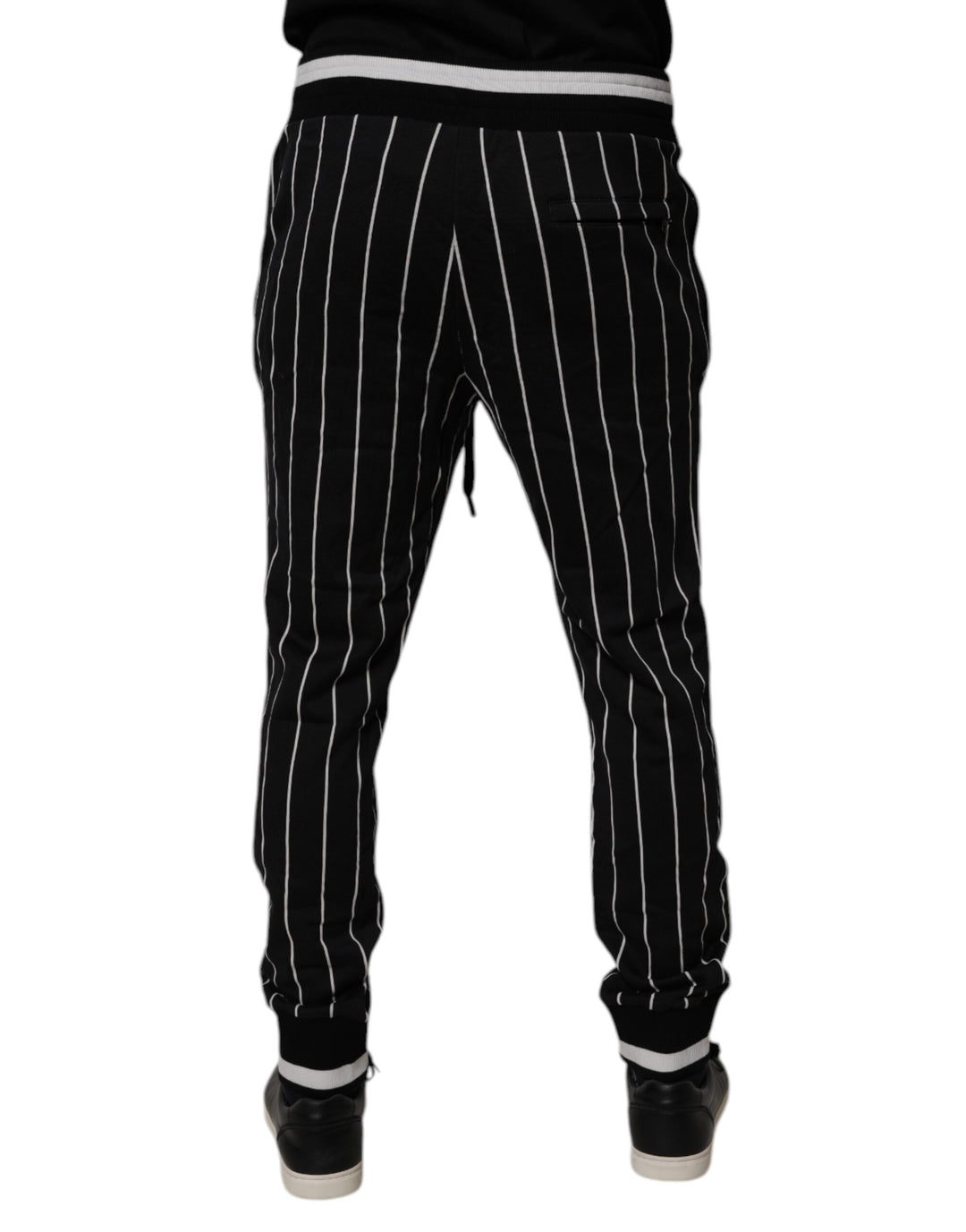 Dolce &amp; Gabbana Sample Sale Dolce &amp; Gabbana Black White Stripes Jogger Sweatpants Pants - | Designer outlet