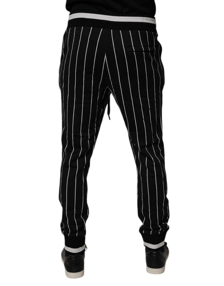 Dolce &amp; Gabbana Sample Sale Dolce &amp; Gabbana Black White Stripes Jogger Sweatpants Pants - | Designer outlet