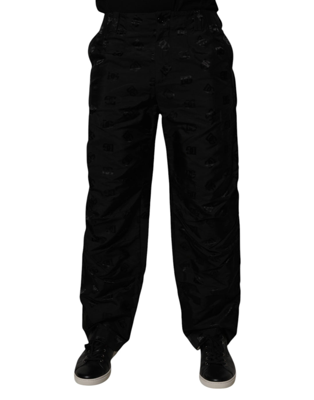 Dolce &amp; Gabbana Sample Sale Dolce &amp; Gabbana Black Logo Monogram Straight Pants - | Designer outlet
