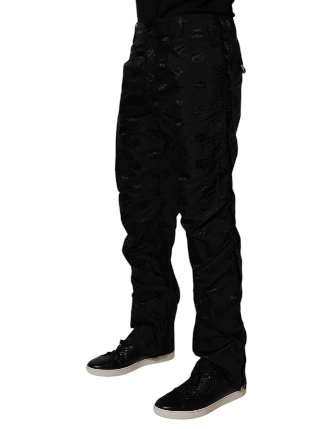 Dolce &amp; Gabbana Sample Sale Dolce &amp; Gabbana Black Logo Monogram Straight Pants - | Designer outlet