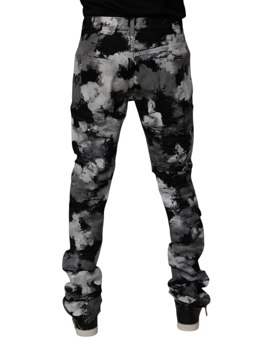 Dolce &amp; Gabbana Sample Sale Dolce &amp; Gabbana Multicolor Camouflage Tattered Skinny Denim Jeans - | Designer outlet