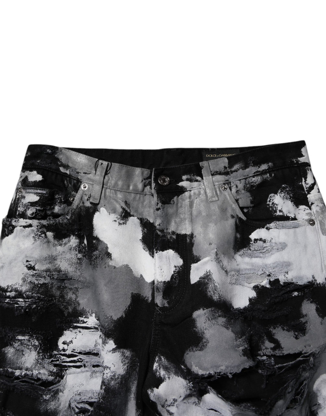 Dolce &amp; Gabbana Sample Sale Dolce &amp; Gabbana Multicolor Camouflage Tattered Skinny Denim Jeans - | Designer outlet