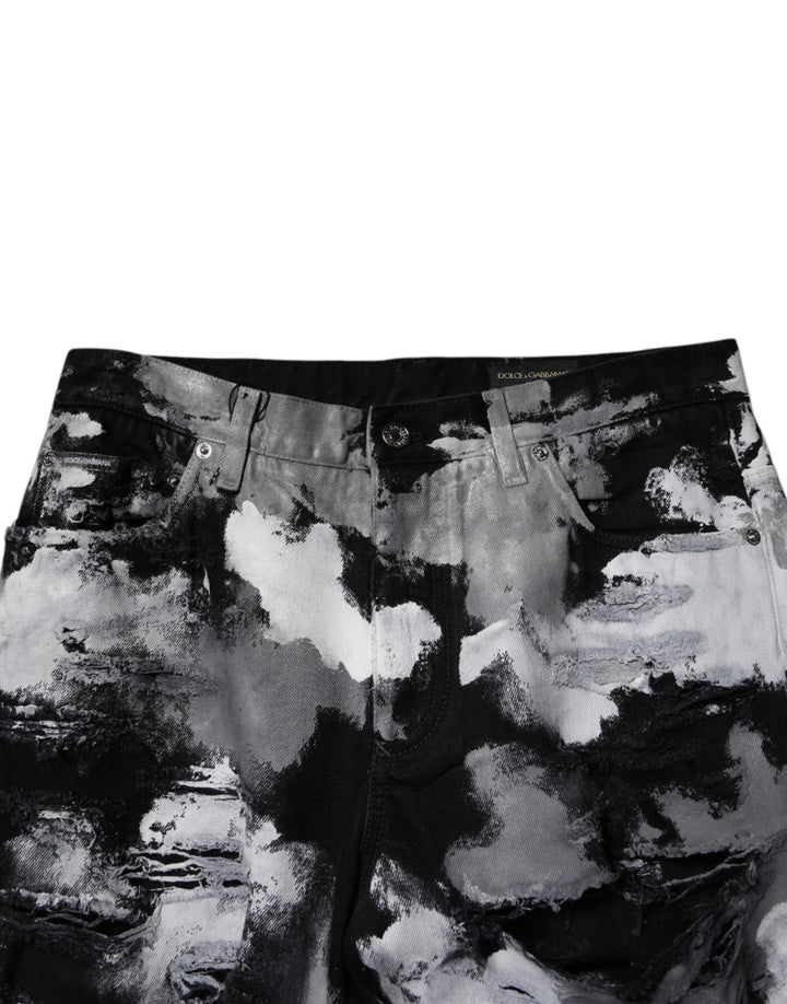 Dolce &amp; Gabbana Sample Sale Dolce &amp; Gabbana Multicolor Camouflage Tattered Skinny Denim Jeans - | Designer outlet