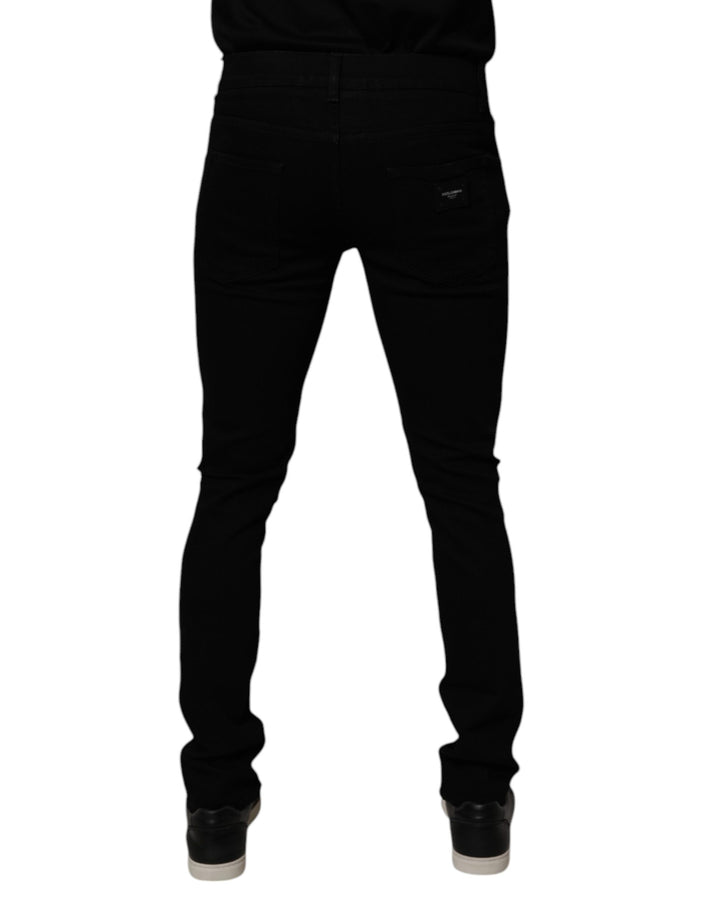 Dolce &amp; Gabbana Sample Sale Dolce &amp; Gabbana Black Cotton Stretch Skinny Men Denim Jeans - | Designer outlet