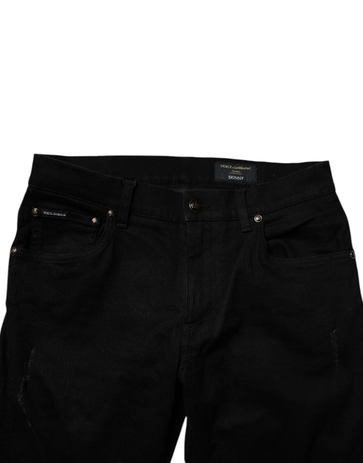 Dolce &amp; Gabbana Sample Sale Dolce &amp; Gabbana Black Cotton Stretch Skinny Men Denim Jeans - | Designer outlet