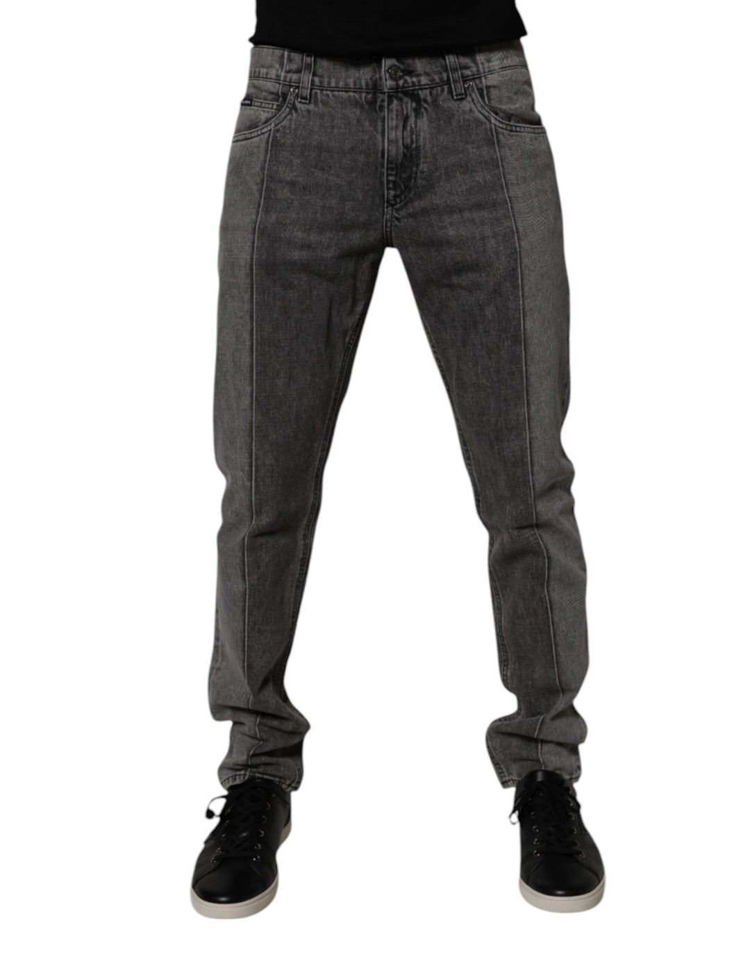 Dolce &amp; Gabbana Sample Sale Dolce &amp; Gabbana Two Tone Gray Cotton Denim Jeans - | Designer outlet