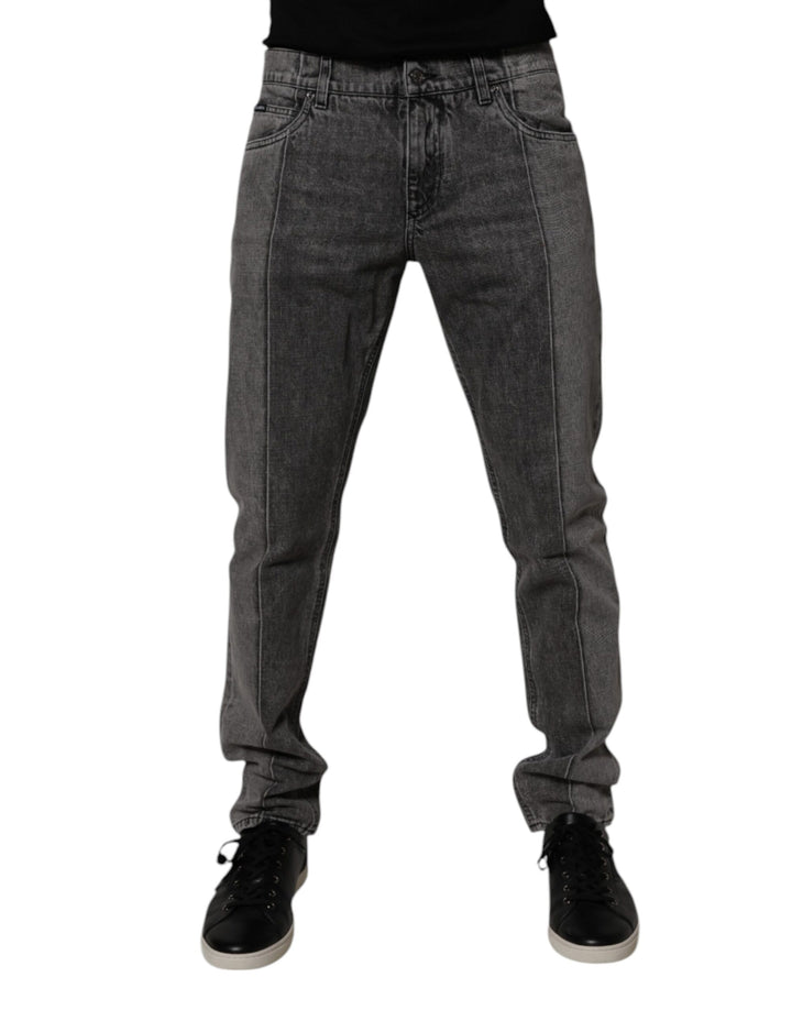 Dolce &amp; Gabbana Sample Sale Dolce &amp; Gabbana Two Tone Gray Cotton Denim Jeans - | Designer outlet