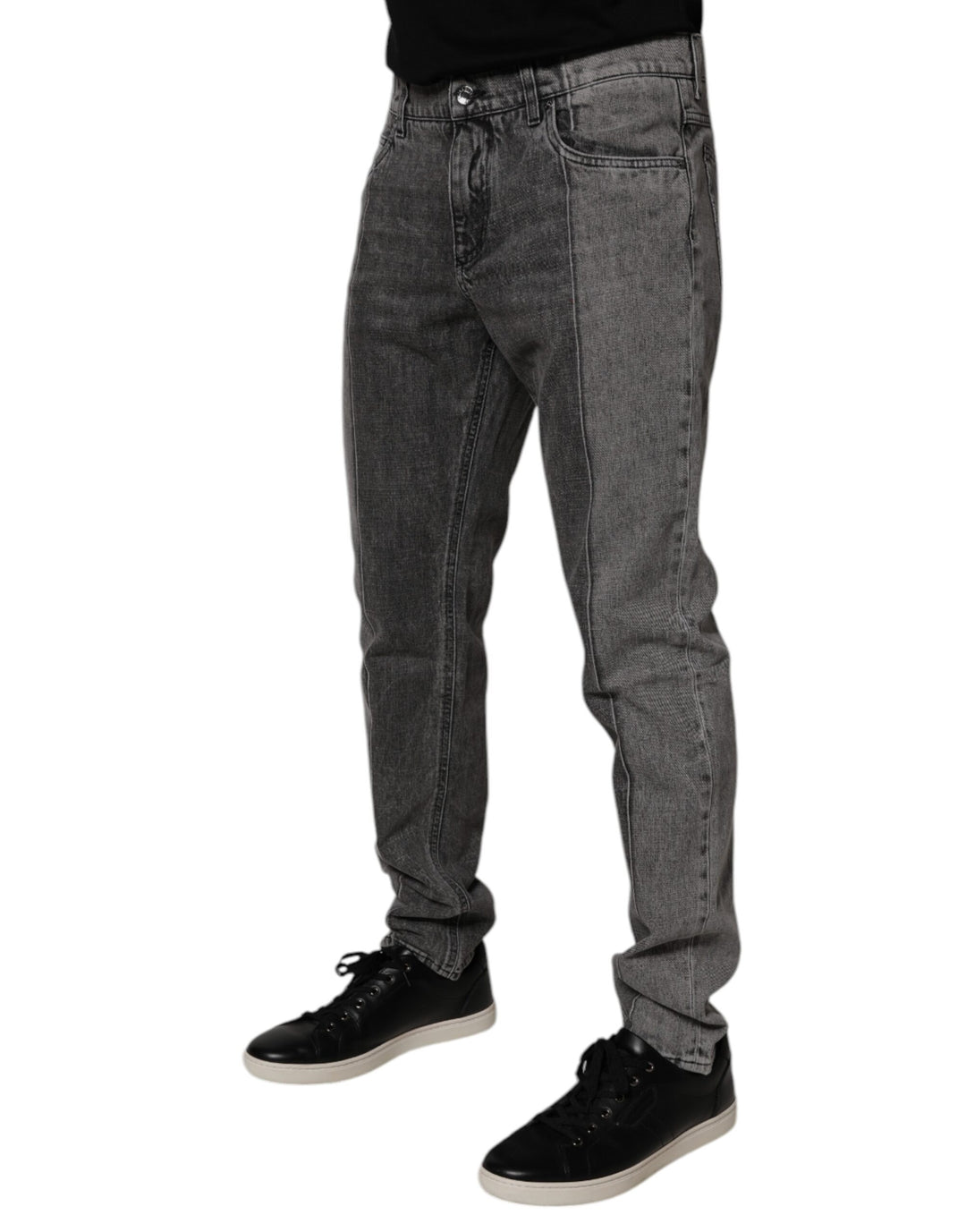 Dolce &amp; Gabbana Sample Sale Dolce &amp; Gabbana Two Tone Gray Cotton Denim Jeans - | Designer outlet