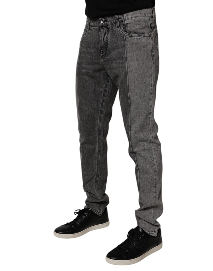 Dolce &amp; Gabbana Sample Sale Dolce &amp; Gabbana Two Tone Gray Cotton Denim Jeans - | Designer outlet