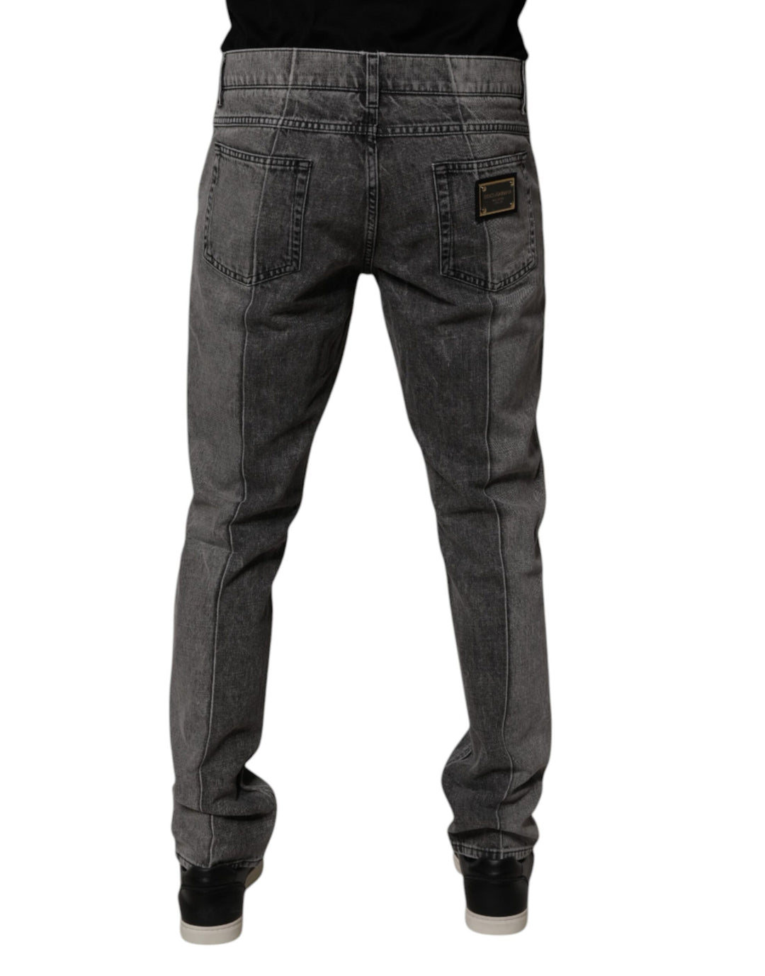 Dolce &amp; Gabbana Two Tone Gray Cotton Denim Jeans by Dolce &amp; Gabbana outlet now on sale