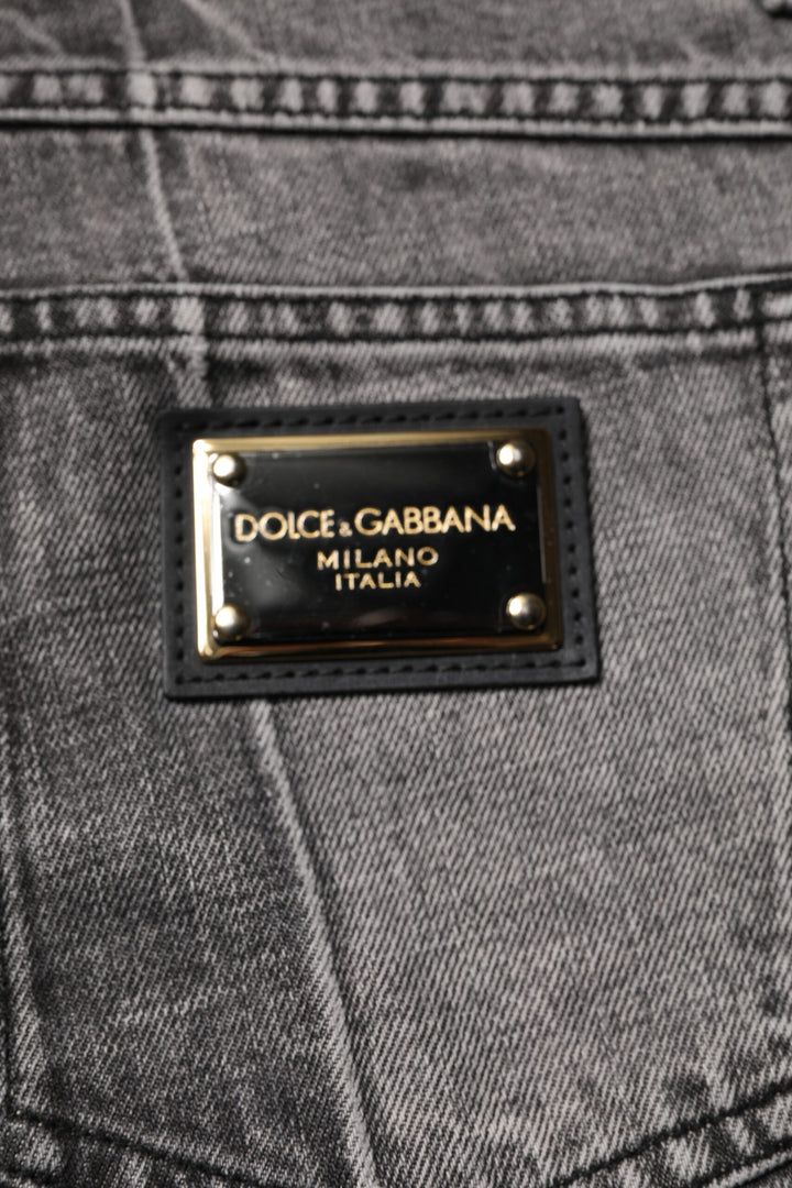 Dolce &amp; Gabbana Sample Sale Dolce &amp; Gabbana Two Tone Gray Cotton Denim Jeans - | Designer outlet