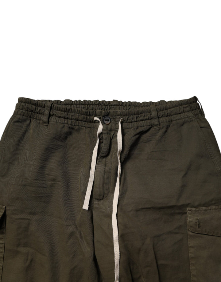 Dolce &amp; Gabbana Brown Cotton Stretch Cargo Pants by Dolce &amp; Gabbana outlet now on sale