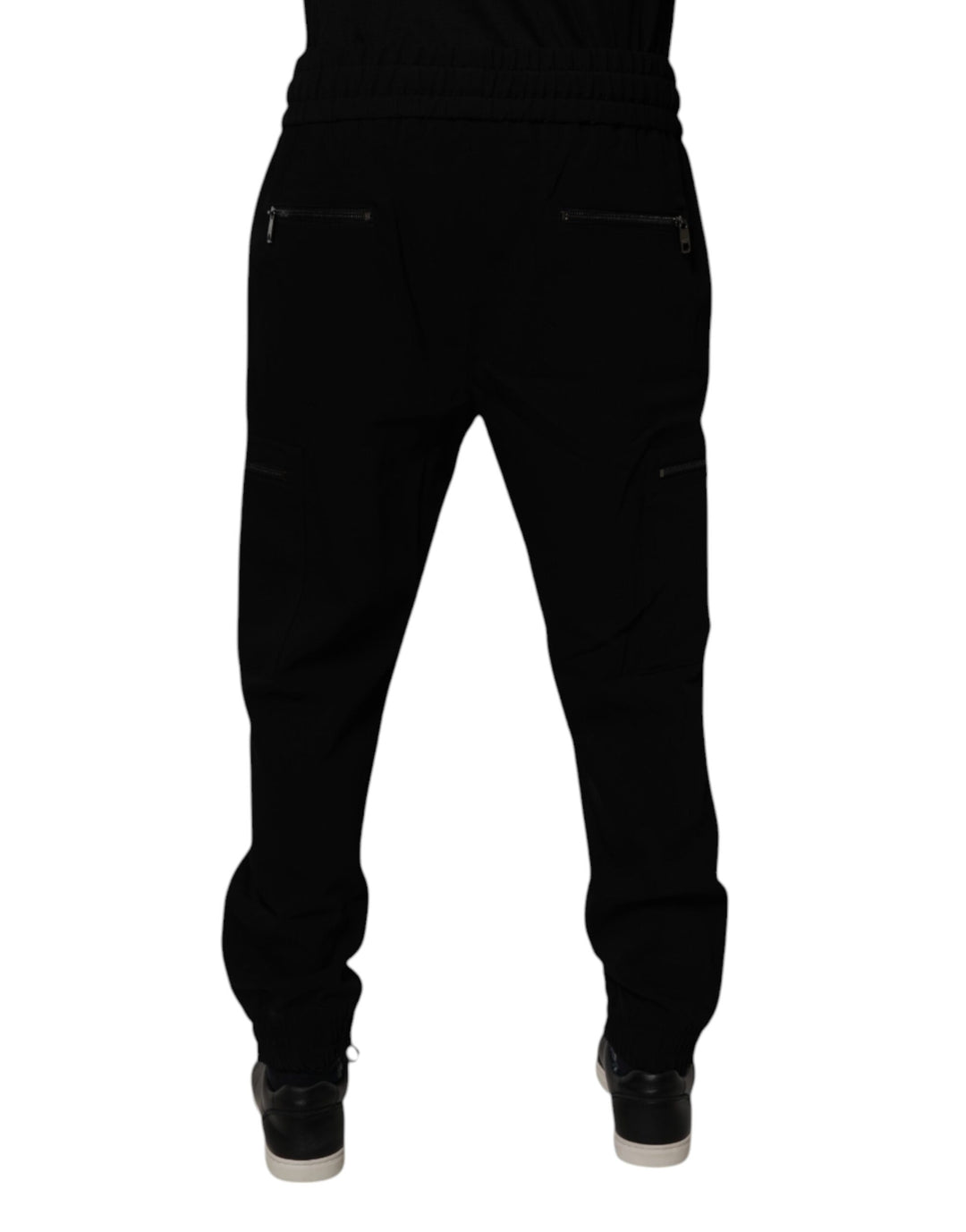 Dolce &amp; Gabbana Black Wool Stretch Jogger Pants by Dolce &amp; Gabbana outlet now on sale