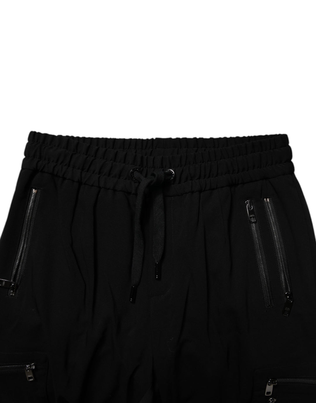 Dolce &amp; Gabbana Sample Sale Dolce &amp; Gabbana Black Wool Stretch Jogger Pants - | Designer outlet