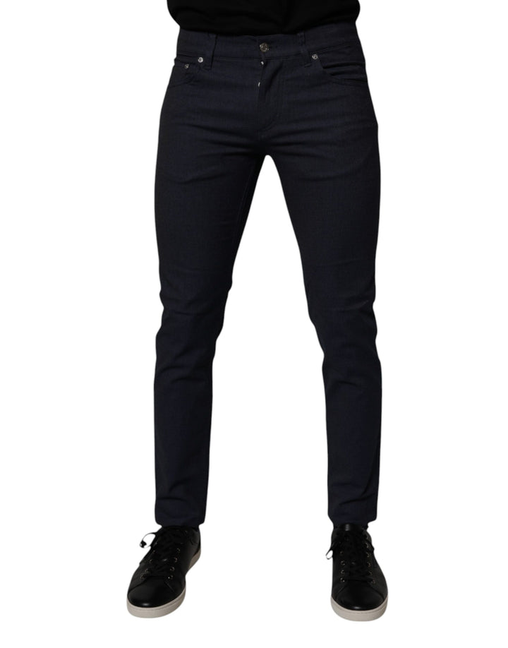 Dolce &amp; Gabbana Sample Sale Dolce &amp; Gabbana Dark Blue Cotton Stretch Skinny Denim Jeans - | Designer outlet