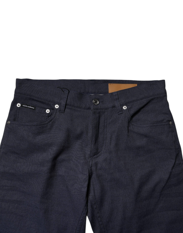 Dolce &amp; Gabbana Sample Sale Dolce &amp; Gabbana Dark Blue Cotton Stretch Skinny Denim Jeans - | Designer outlet