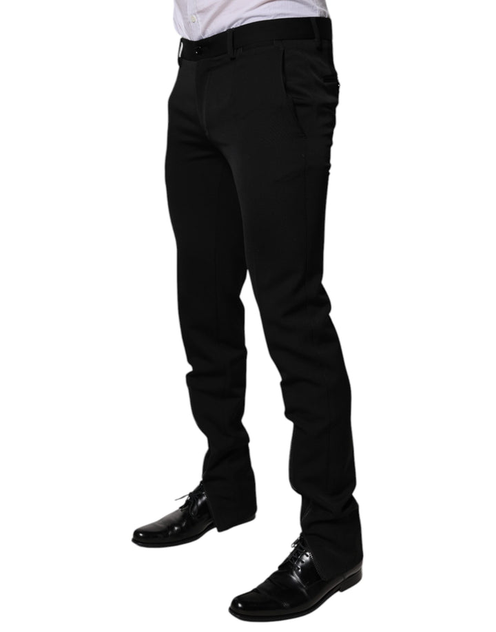Dolce &amp; Gabbana Sample Sale Dolce &amp; Gabbana Black Wool Tapered Formal Dress Pants - | Designer outlet