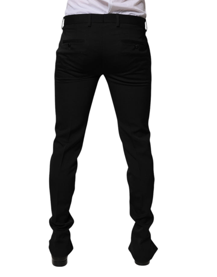Dolce &amp; Gabbana Sample Sale Dolce &amp; Gabbana Black Wool Tapered Formal Dress Pants - | Designer outlet