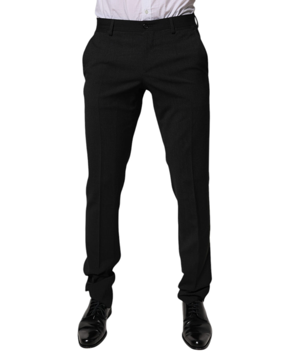 Dolce &amp; Gabbana Sample Sale Dolce &amp; Gabbana Black Polyester Tapered Formal Men Dress Pants - | Designer outlet