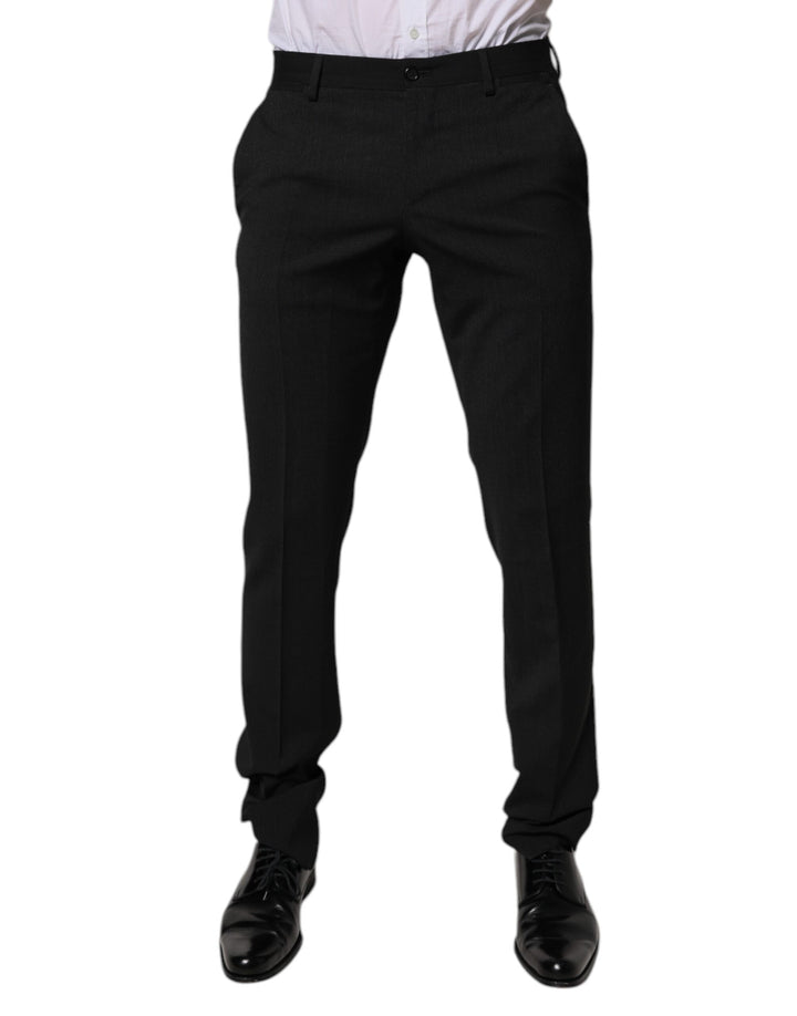 Dolce &amp; Gabbana Sample Sale Dolce &amp; Gabbana Black Polyester Tapered Formal Men Dress Pants - | Designer outlet