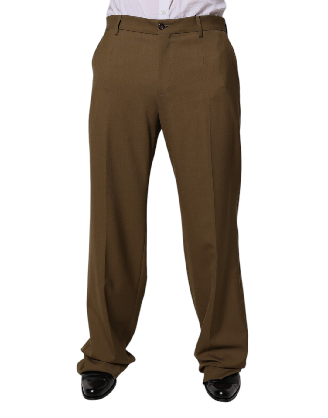 Dolce &amp; Gabbana Sample Sale Dolce &amp; Gabbana Brown Wool Straight Formal Dress Pants - | Designer outlet