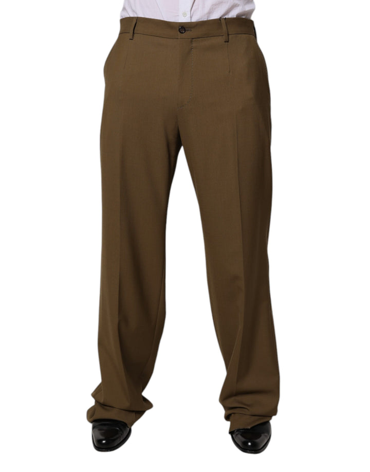 Dolce &amp; Gabbana Sample Sale Dolce &amp; Gabbana Brown Wool Straight Formal Dress Pants - | Designer outlet