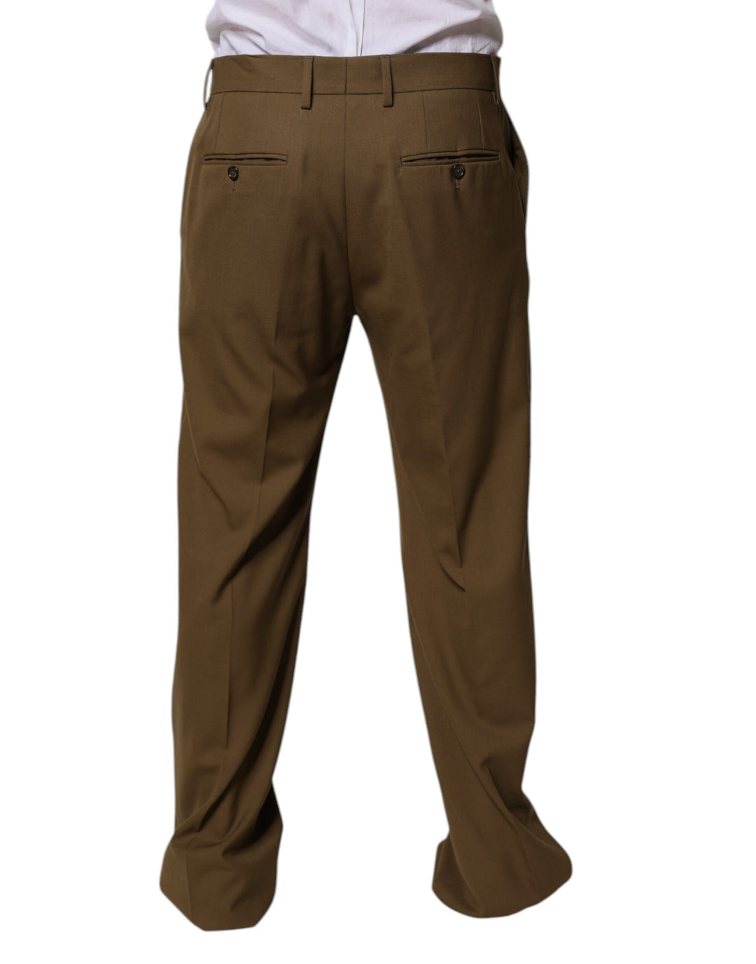 Dolce &amp; Gabbana Sample Sale Dolce &amp; Gabbana Brown Wool Straight Formal Dress Pants - | Designer outlet