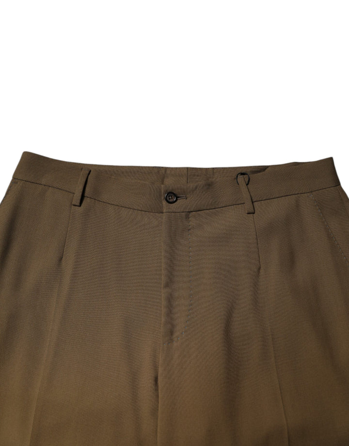 Dolce &amp; Gabbana Sample Sale Dolce &amp; Gabbana Brown Wool Straight Formal Dress Pants - | Designer outlet