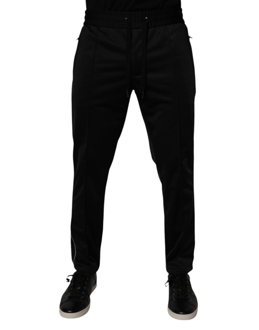 Dolce &amp; Gabbana Sample Sale Dolce &amp; Gabbana Black Polyester Men Jogger Sweatpants Pants - | Designer outlet