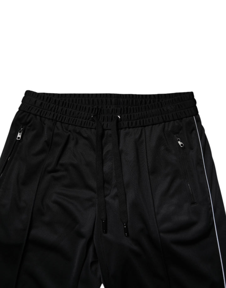 Dolce &amp; Gabbana Sample Sale Dolce &amp; Gabbana Black Polyester Men Jogger Sweatpants Pants - | Designer outlet