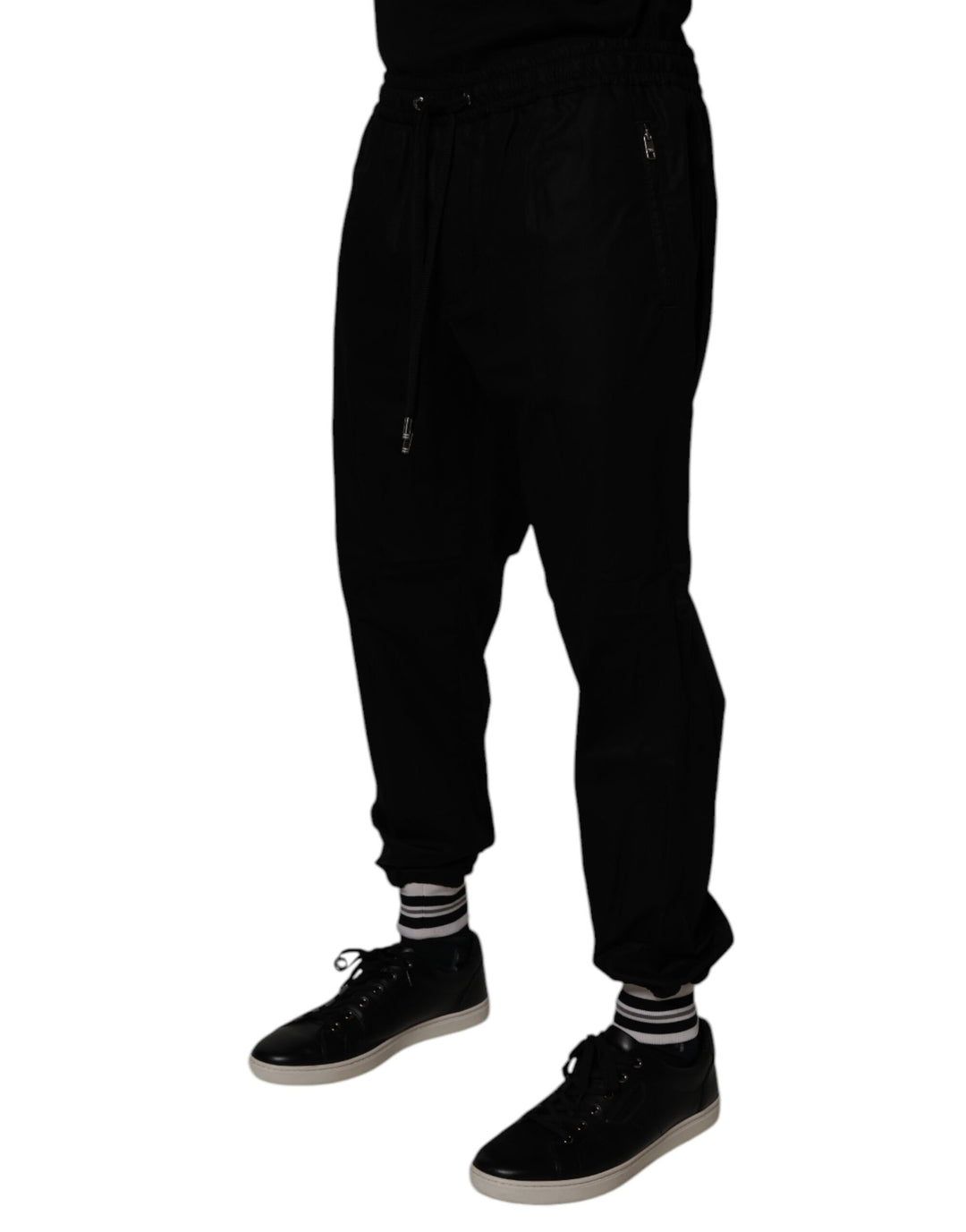 Dolce &amp; Gabbana Sample Sale Dolce &amp; Gabbana Black Cotton Men Jogger Sweatpants Pants - | Designer outlet