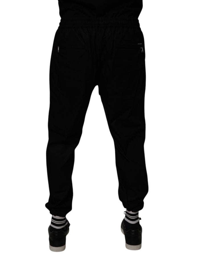 Dolce &amp; Gabbana Sample Sale Dolce &amp; Gabbana Black Cotton Men Jogger Sweatpants Pants - | Designer outlet