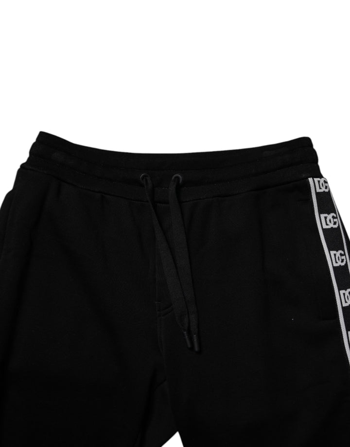 Dolce &amp; Gabbana Sample Sale Dolce &amp; Gabbana Black Cotton Blend Cropped Sweatpants Pants - | Designer outlet
