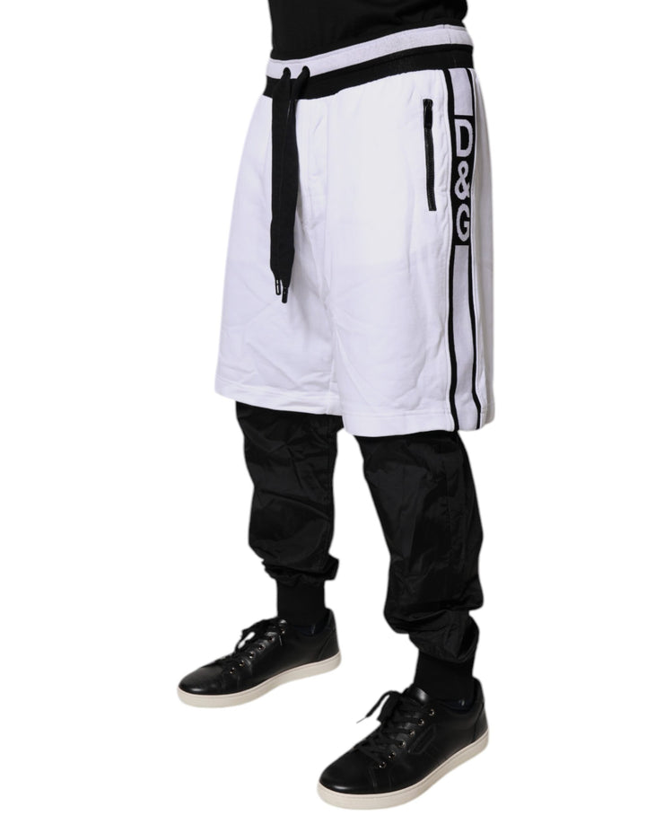 Dolce &amp; Gabbana Sample Sale Dolce &amp; Gabbana Black White Cotton Layered Sweatpants Pants - | Designer outlet