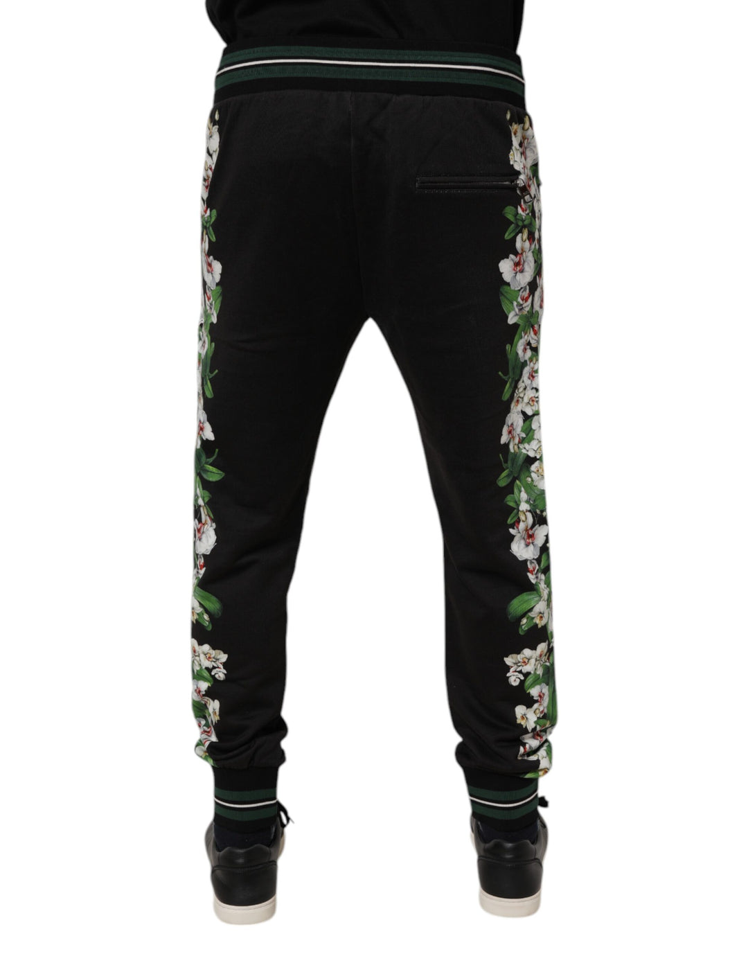 Dolce &amp; Gabbana Sample Sale Dolce &amp; Gabbana Black Floral King Men Jogger Sweatpants Pants - | Designer outlet
