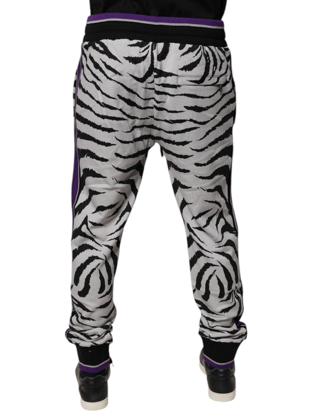 Dolce &amp; Gabbana Sample Sale Dolce &amp; Gabbana Black White Zebra Men Jogger Sweatpants Pants - | Designer outlet