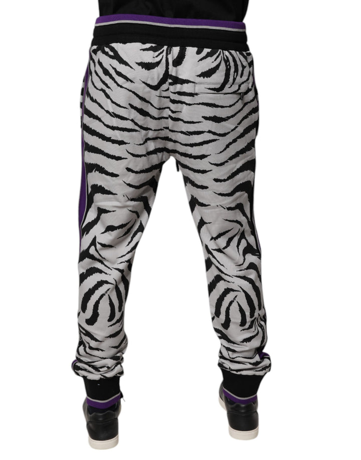 Dolce &amp; Gabbana Sample Sale Dolce &amp; Gabbana Black White Zebra Men Jogger Sweatpants Pants - | Designer outlet