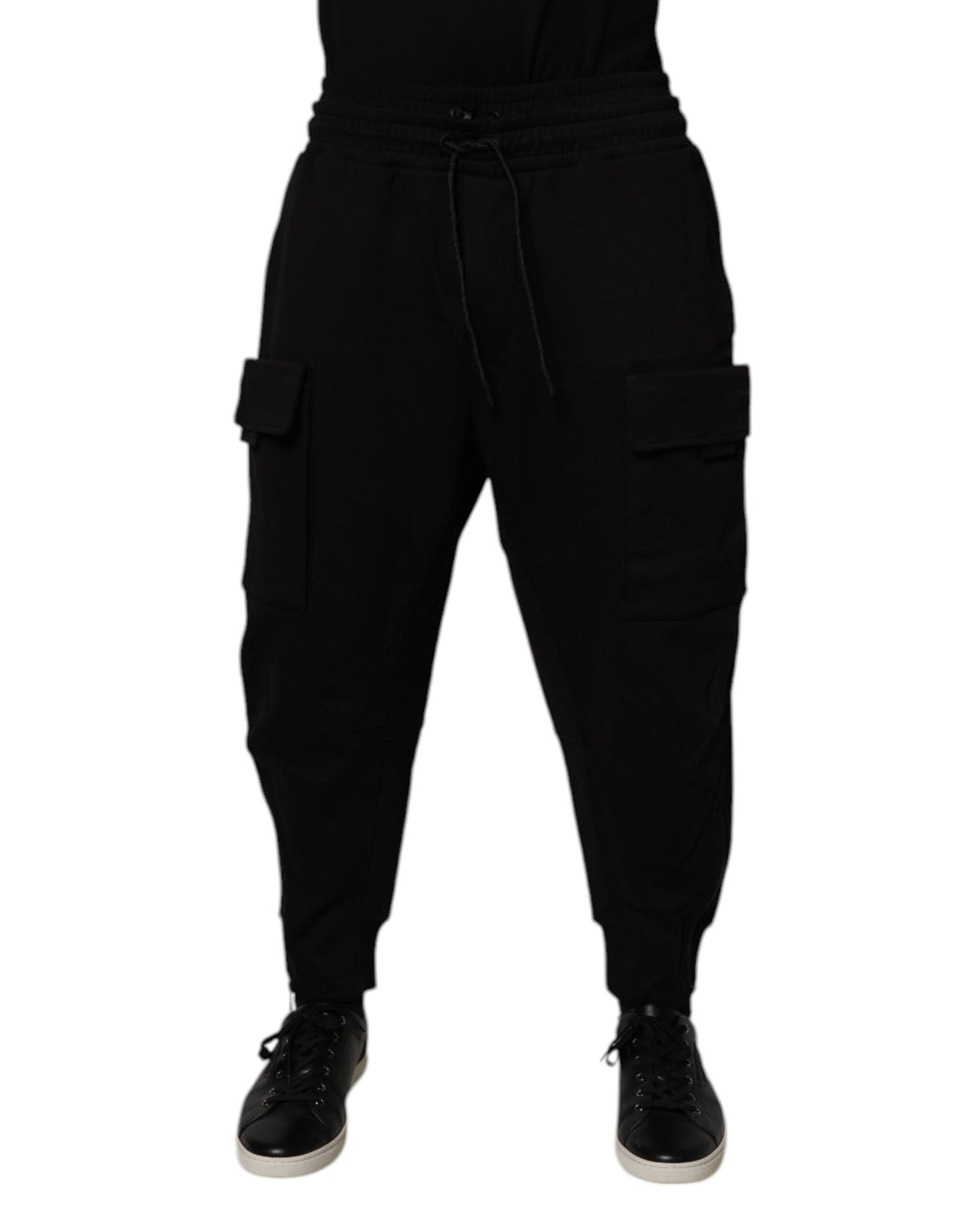 Dolce &amp; Gabbana Sample Sale Dolce &amp; Gabbana Black Cotton Men Cargo Jogger Sweatpants Pants - | Designer outlet