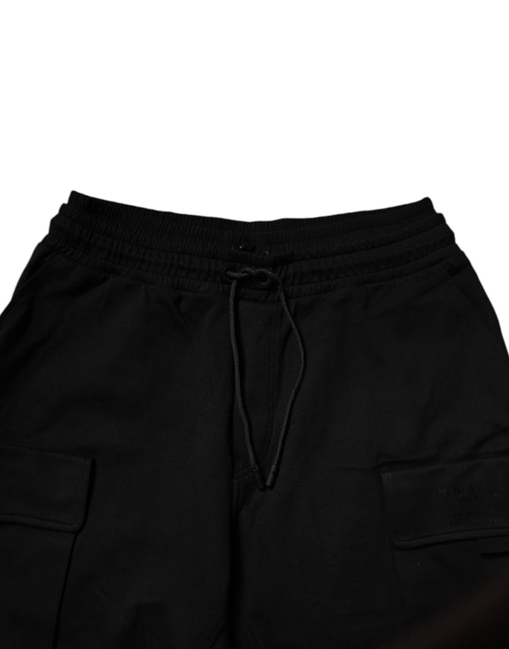 Dolce &amp; Gabbana Sample Sale Dolce &amp; Gabbana Black Cotton Men Cargo Jogger Sweatpants Pants - | Designer outlet