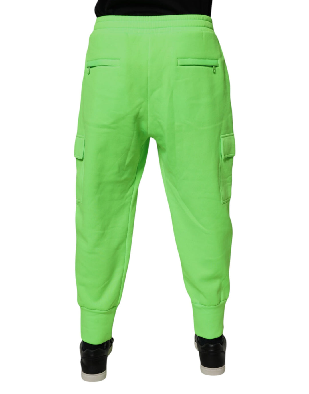 Dolce &amp; Gabbana Sample Sale Dolce &amp; Gabbana Neon Green Cargo Jogger Men Sweatpants Pants - | Designer outlet