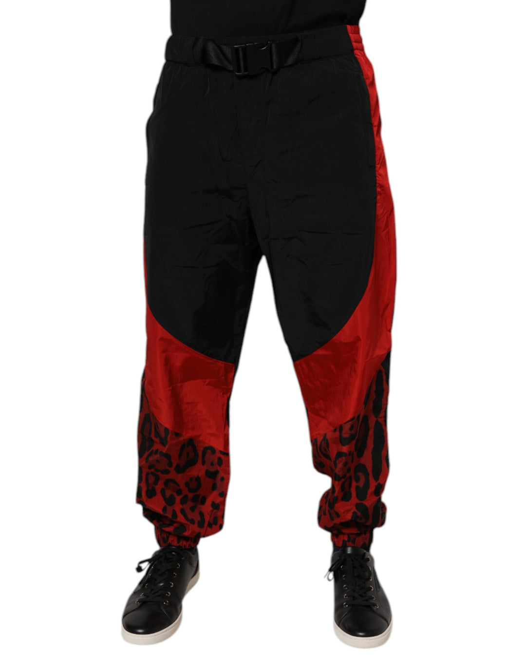 Dolce &amp; Gabbana Black Red Leopard Jogger Sweatpants Pants by Dolce &amp; Gabbana outlet now on sale
