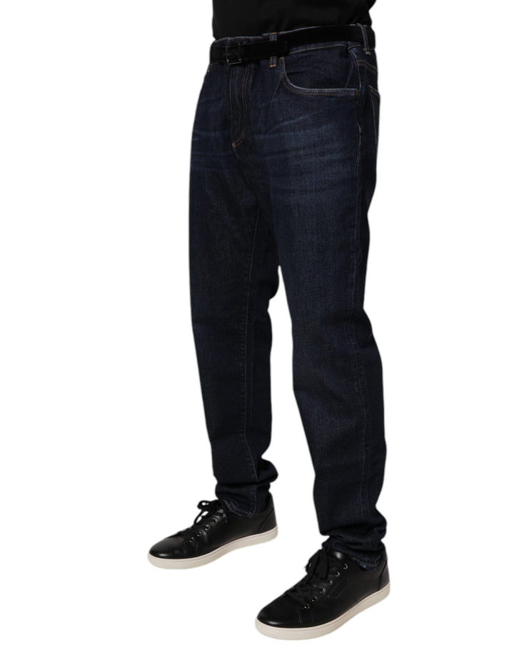 Dolce &amp; Gabbana Dark Blue Cotton Stretch Skinny Denim Jeans by Dolce &amp; Gabbana outlet now on sale