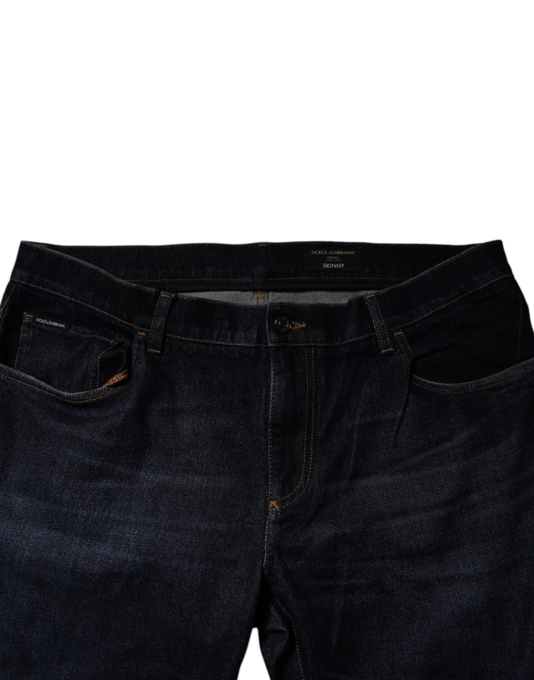 Dolce &amp; Gabbana Dark Blue Cotton Stretch Skinny Denim Jeans by Dolce &amp; Gabbana outlet now on sale