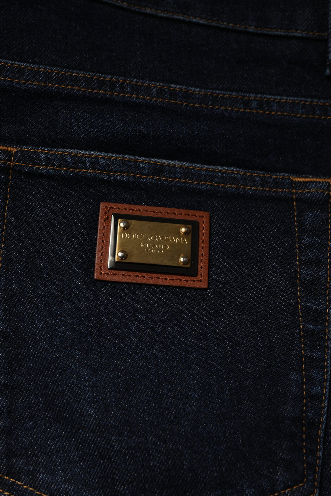 Dolce &amp; Gabbana Dark Blue Cotton Stretch Skinny Denim Jeans by Dolce &amp; Gabbana outlet now on sale