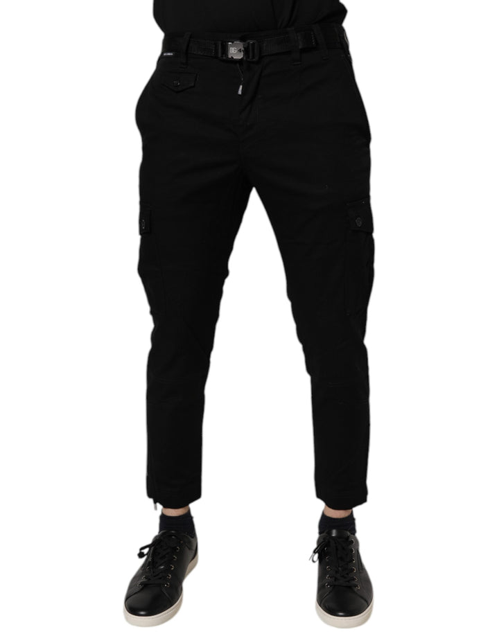 Dolce &amp; Gabbana Black Cotton Stretch Skinny Cargo Denim Jeans by Dolce &amp; Gabbana outlet now on sale