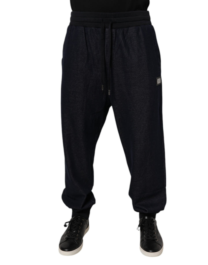 Dolce &amp; Gabbana Black Jacquard Cotton Jogger Sweatpants Pants by Dolce &amp; Gabbana outlet now on sale