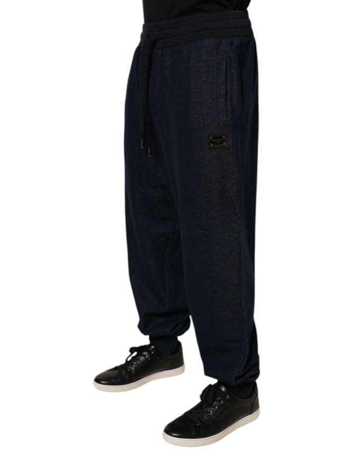Dolce &amp; Gabbana Black Jacquard Cotton Jogger Sweatpants Pants by Dolce &amp; Gabbana outlet now on sale