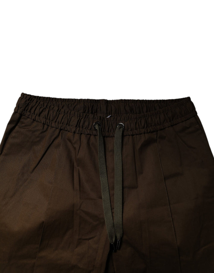 Dolce &amp; Gabbana Brown Cotton Stretch Jogger Sweatpants Pants by Dolce &amp; Gabbana outlet now on sale